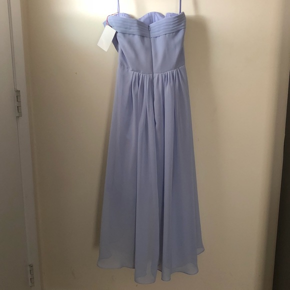 Lavender A-line Sleeveless Zip up Bridesmaid Dress - Picture 3 of 5
